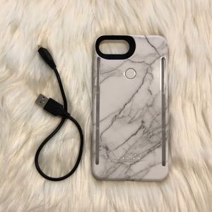 LuMee White Marble iPhone 8 Plus Case